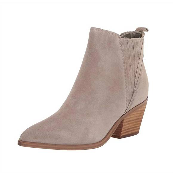 NEW MARC FISHER women's teona ankle boot in gray suede